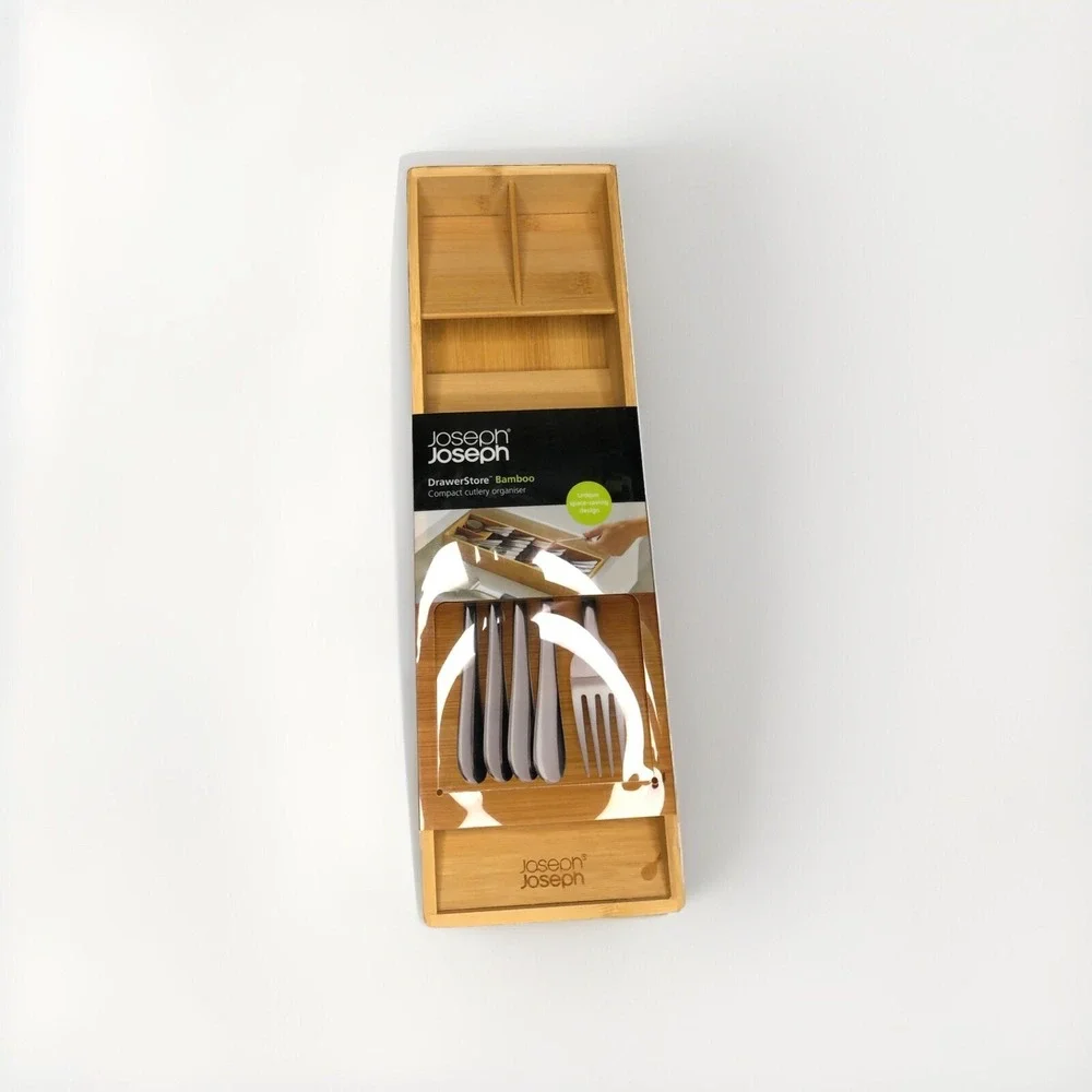 Joseph Joseph DrawerStore Bamboo Cutlery Organizer‎ 301602 NEW
